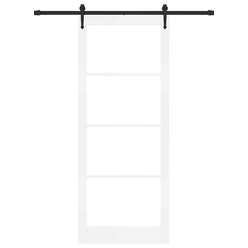 Schuifdeur Wit 93 x 232 cm Massief grenenhout en glas is nu te koop bij PeponiXL, paradijselijk wonen!