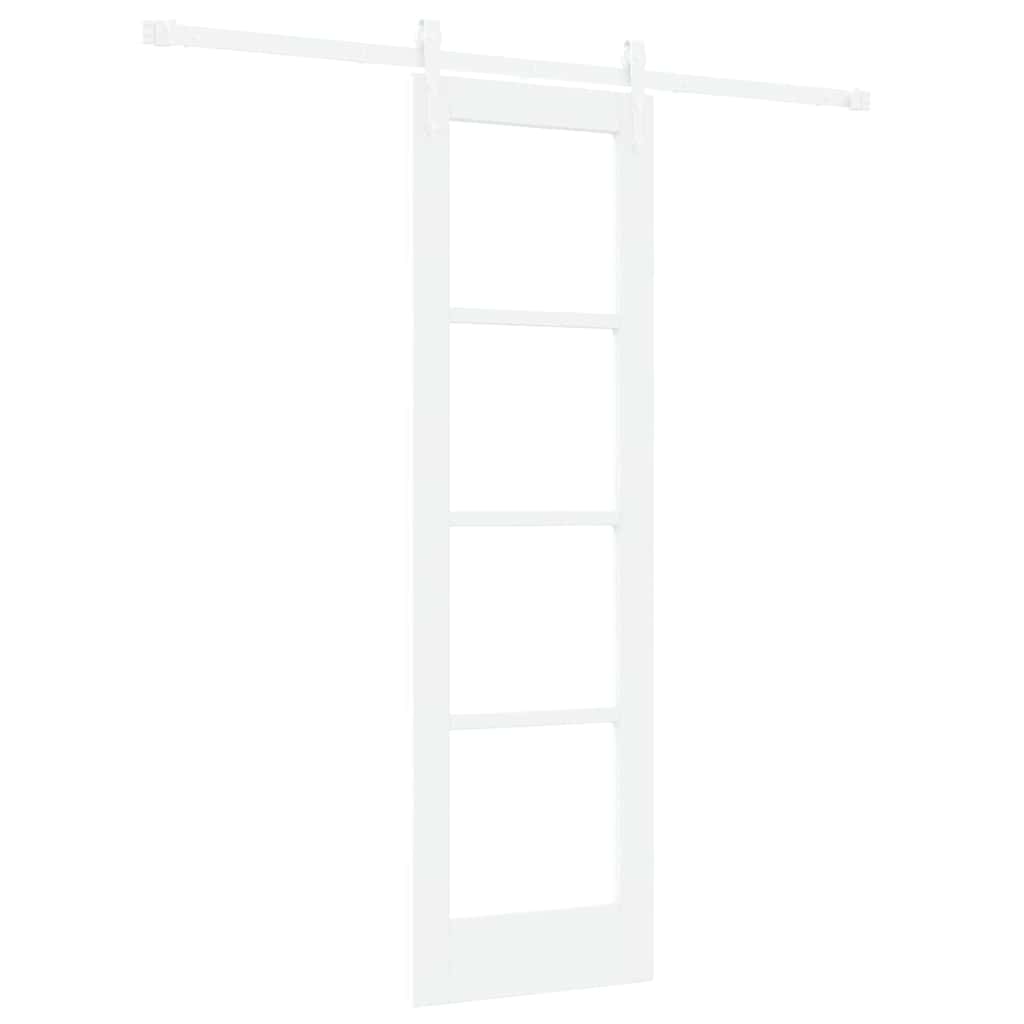 Schuifdeur Wit 61 x 198,5 cm Massief grenenhout en glas is nu te koop bij PeponiXL, paradijselijk wonen!