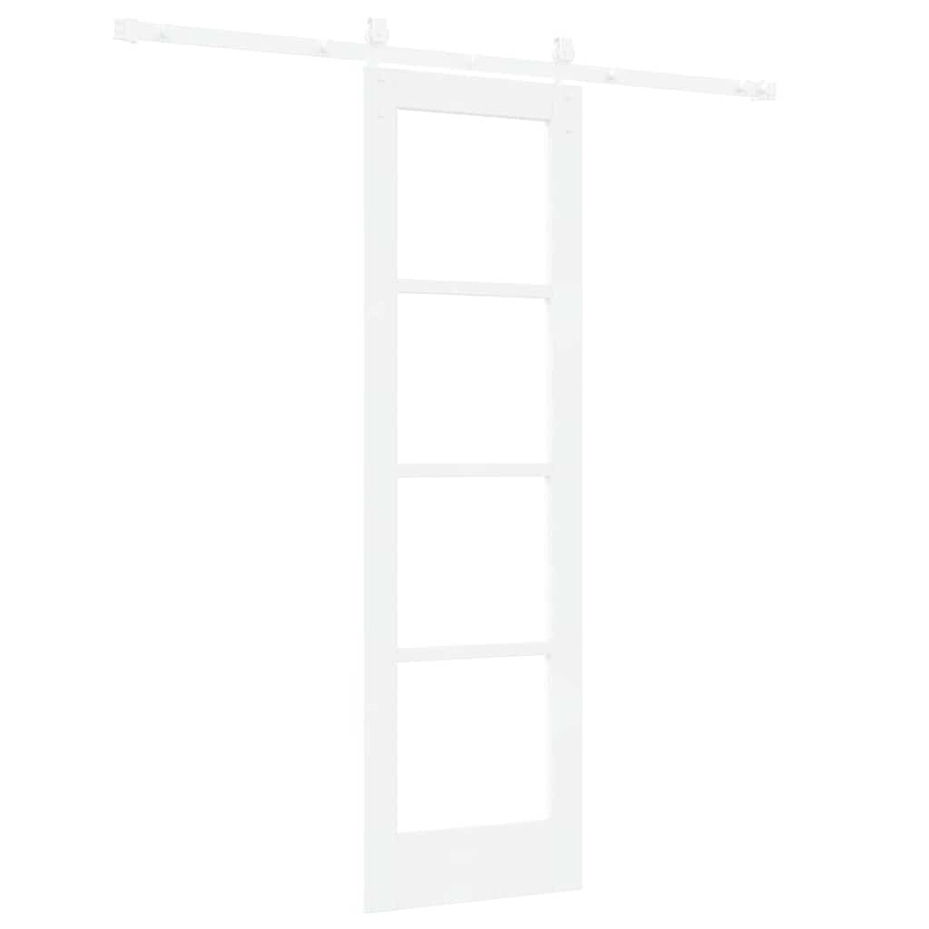Schuifdeur Wit 61 x 198,5 cm Massief grenenhout en glas is nu te koop bij PeponiXL, paradijselijk wonen!