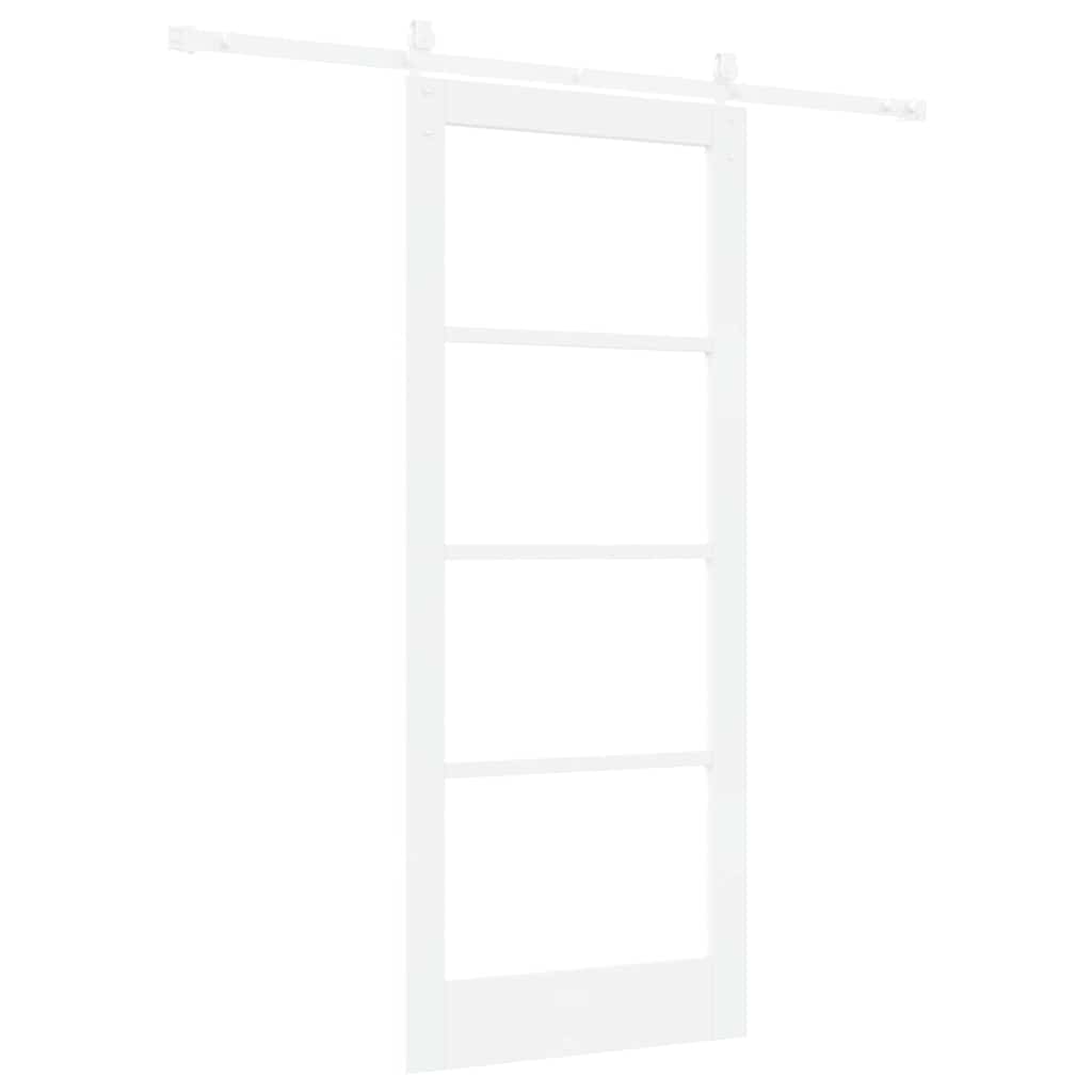 Schuifdeur Wit 83 x 202 cm Massief grenenhout en glas is nu te koop bij PeponiXL, paradijselijk wonen!