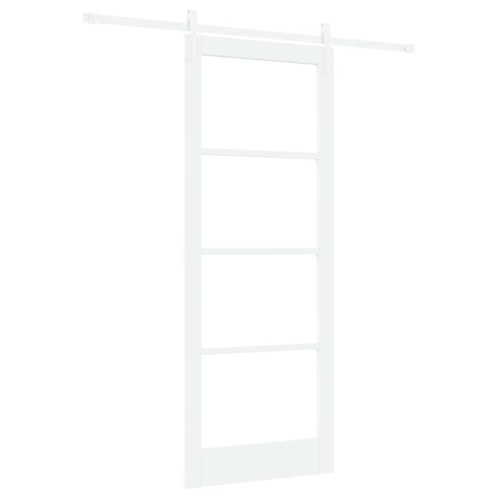 Schuifdeur Wit 83 x 211 cm Massief grenenhout en glas is nu te koop bij PeponiXL, paradijselijk wonen!