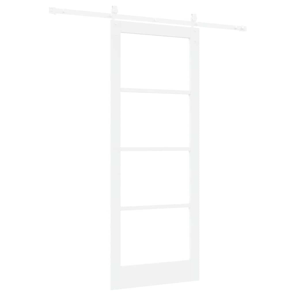 Schuifdeur Wit 83 x 211 cm Massief grenenhout en glas is nu te koop bij PeponiXL, paradijselijk wonen!