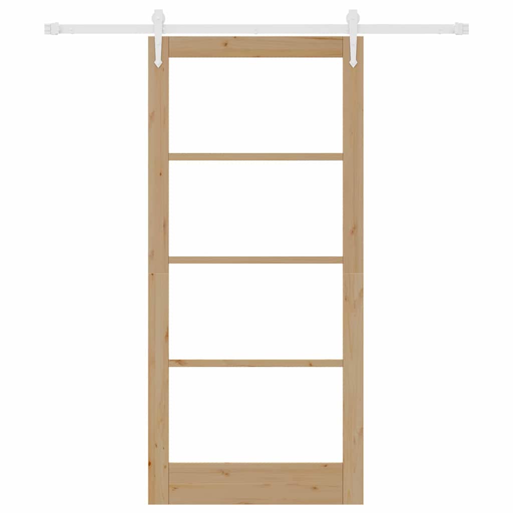 Schuifdeur Naturel 93 x 202 cm Massief grenenhout en glas is nu te koop bij PeponiXL, paradijselijk wonen!