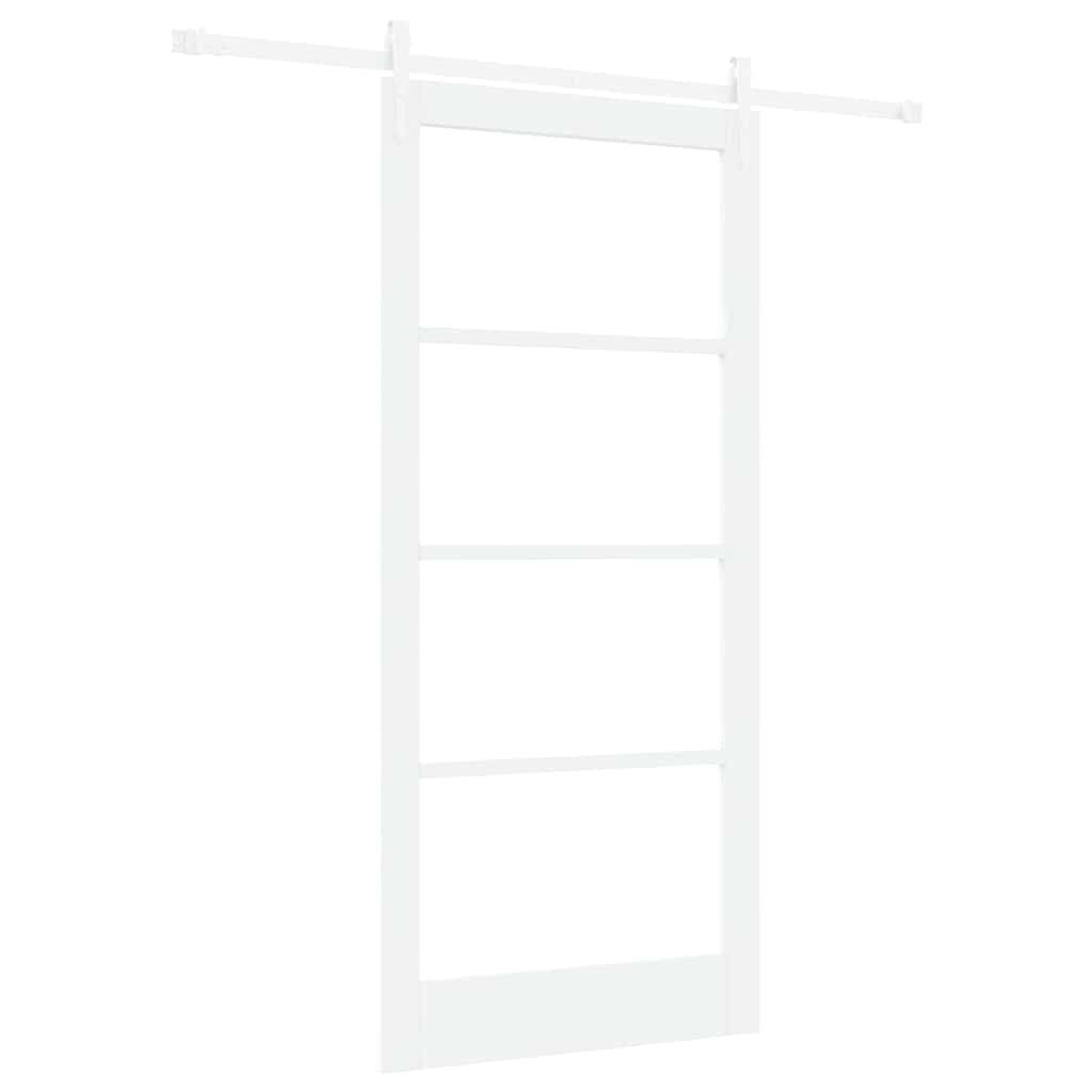 Schuifdeur Wit 93 x 202 cm Massief grenenhout en glas is nu te koop bij PeponiXL, paradijselijk wonen!