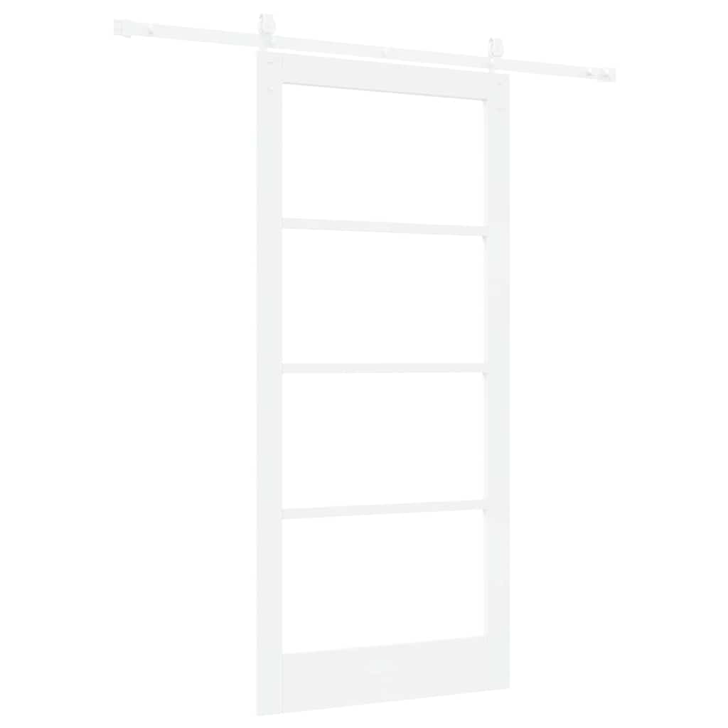 Schuifdeur Wit 93 x 202 cm Massief grenenhout en glas is nu te koop bij PeponiXL, paradijselijk wonen!