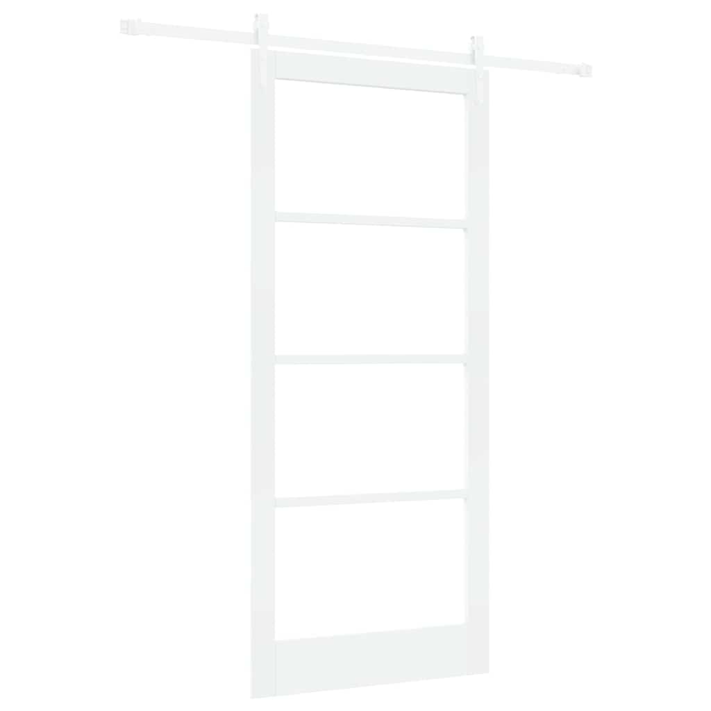 Schuifdeur Wit 93 x 211 cm Massief grenenhout en glas is nu te koop bij PeponiXL, paradijselijk wonen!