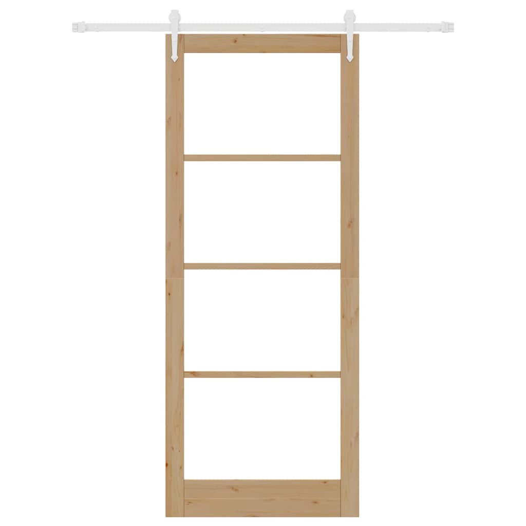 Schuifdeur Naturel 93 x 232 cm Massief grenenhout en glas is nu te koop bij PeponiXL, paradijselijk wonen!