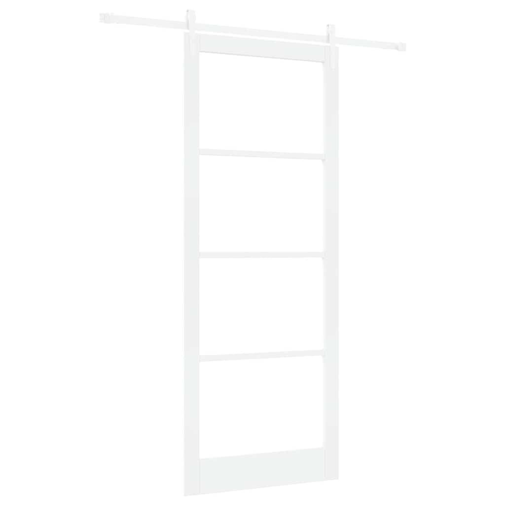 Schuifdeur Wit 93 x 232 cm Massief grenenhout en glas is nu te koop bij PeponiXL, paradijselijk wonen!