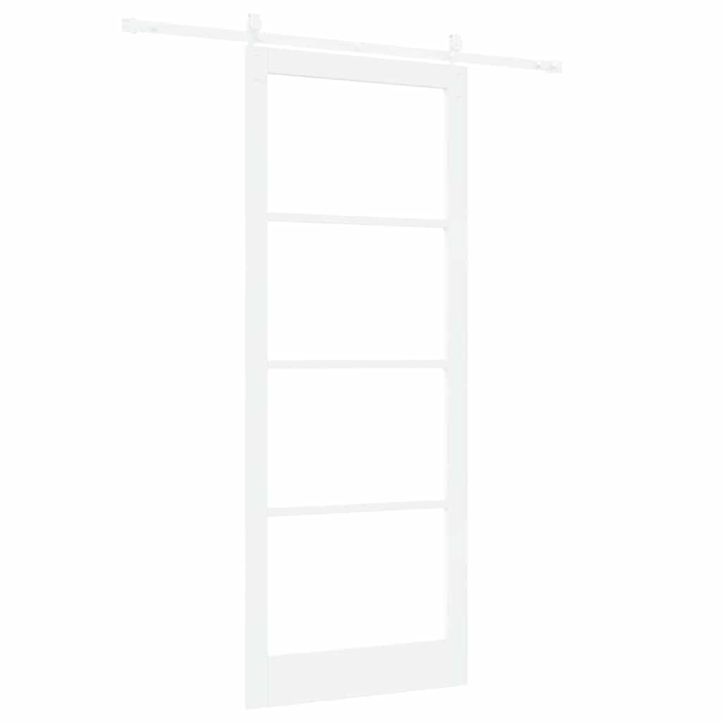 Schuifdeur Wit 93 x 232 cm Massief grenenhout en glas is nu te koop bij PeponiXL, paradijselijk wonen!