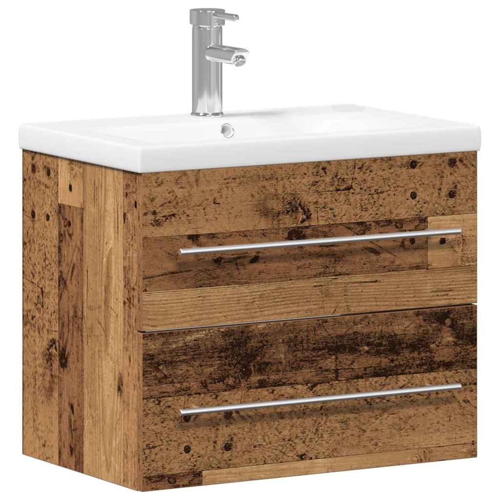 Badkamertenk te kast 2 pcs Oud Hout Engineered Hout en Keramiek is nu te koop bij PeponiXL, paradijselijk wonen!
