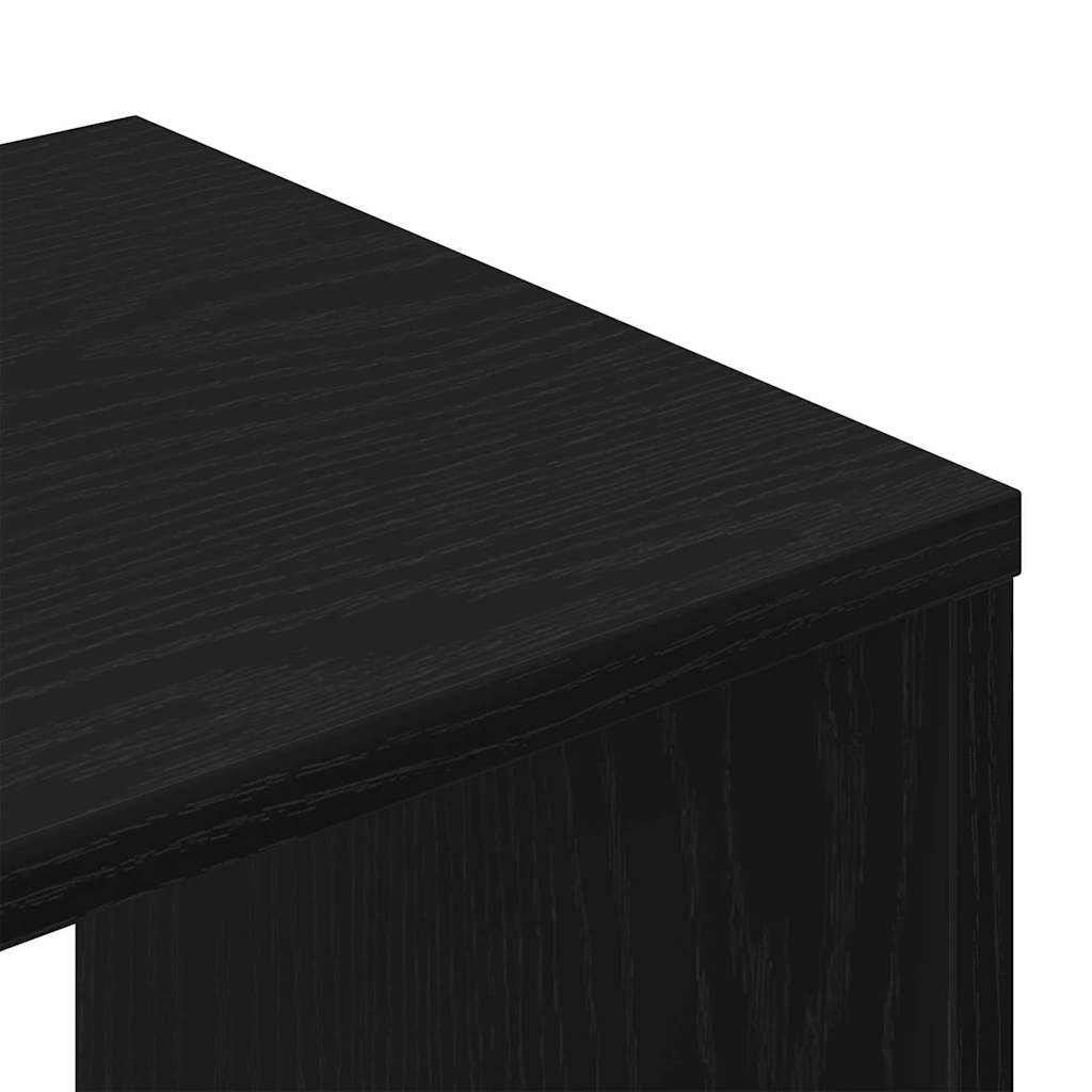 Tv-meubelset Wandgemonteerd 3 pcs Zwart Eiken Bewerkt hout is nu te koop bij PeponiXL, paradijselijk wonen!