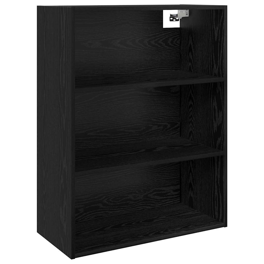 Hoge kast Zwart Eiken 69,5 x 32,5 x 180 cm Bewerkt hout is nu te koop bij PeponiXL, paradijselijk wonen!