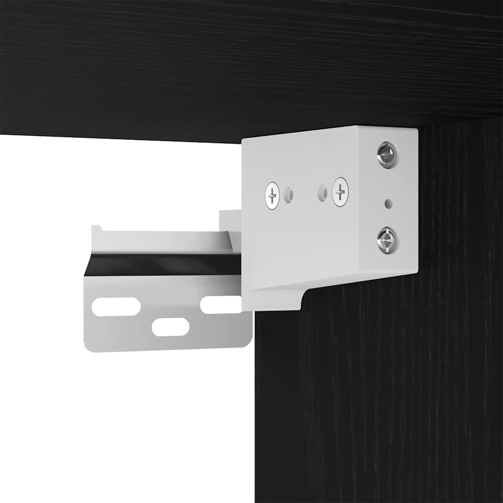 Tv-meubelset Wandgemonteerd 6 pcs Zwart Eiken Bewerkt hout is nu te koop bij PeponiXL, paradijselijk wonen!