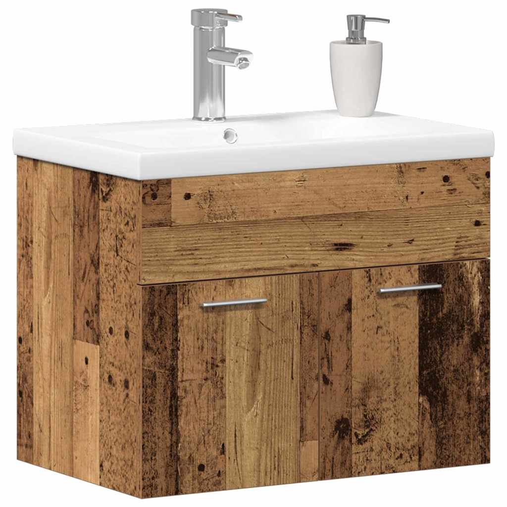 Badkamerkast met opslag Oudhout 60 x 38,5 x 46 cm Bewerkt hout is nu te koop bij PeponiXL, paradijselijk wonen!