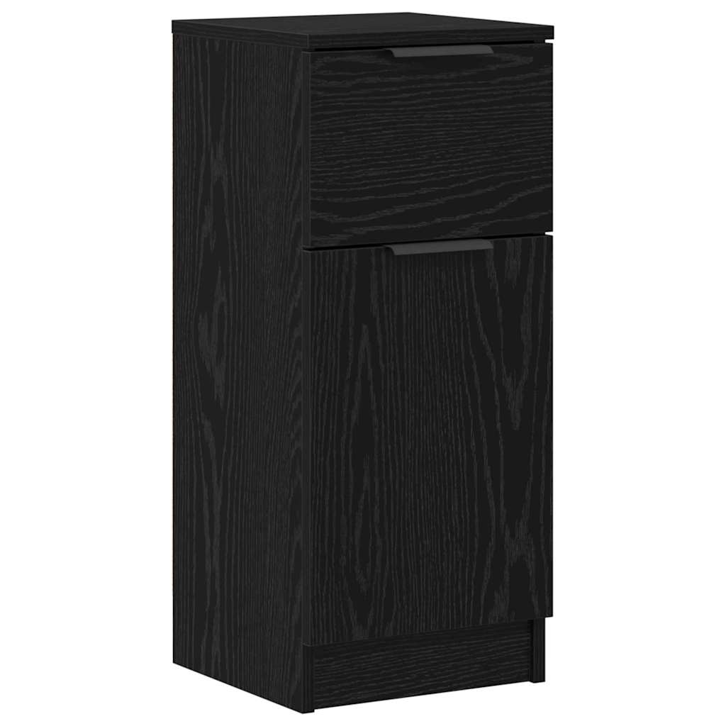 Dressoir met lade 3 pcs Zwart Eiken Bewerkt hout is nu te koop bij PeponiXL, paradijselijk wonen!