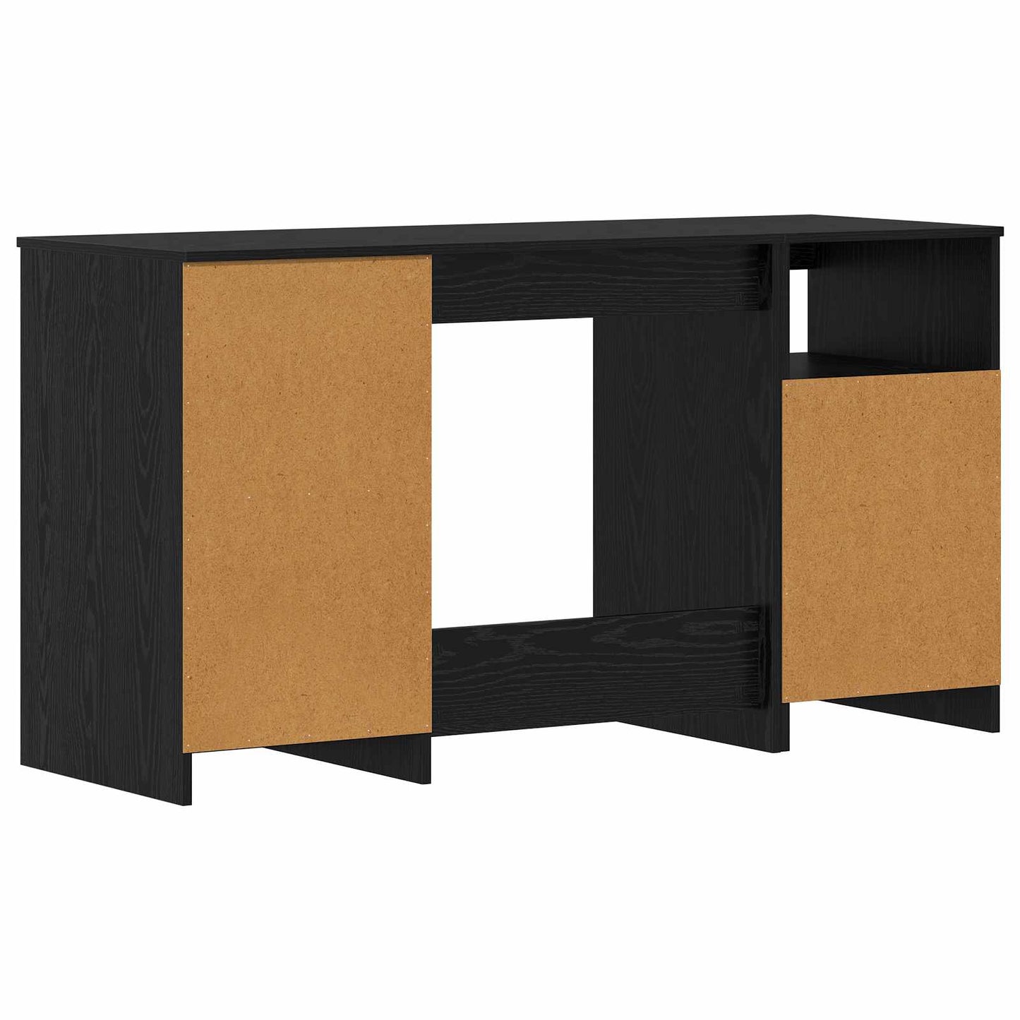 Bureau met lade 2 pcs Zwart Eiken 140 x 50 x 76 cm Bewerkt hout is nu te koop bij PeponiXL, paradijselijk wonen!
