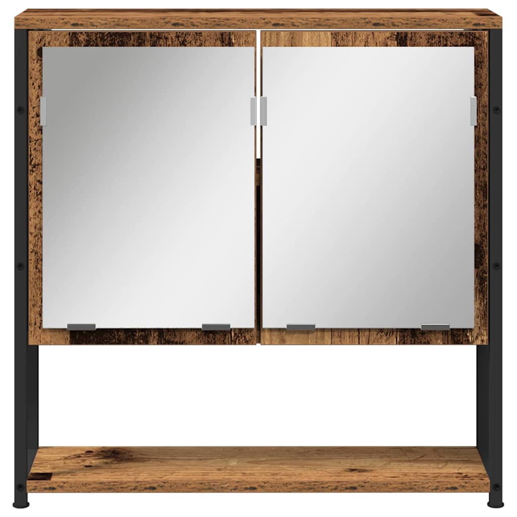 Badkamermeubelset met plank 3 pcs Oud Hout Bewerkt hout is nu te koop bij PeponiXL, paradijselijk wonen!