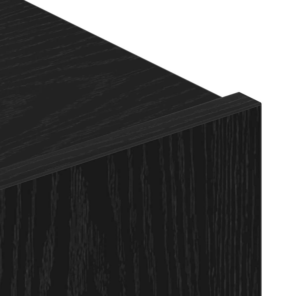 Tv-meubelset Wandgemonteerd 7 pcs Zwart Eiken Bewerkt hout is nu te koop bij PeponiXL, paradijselijk wonen!