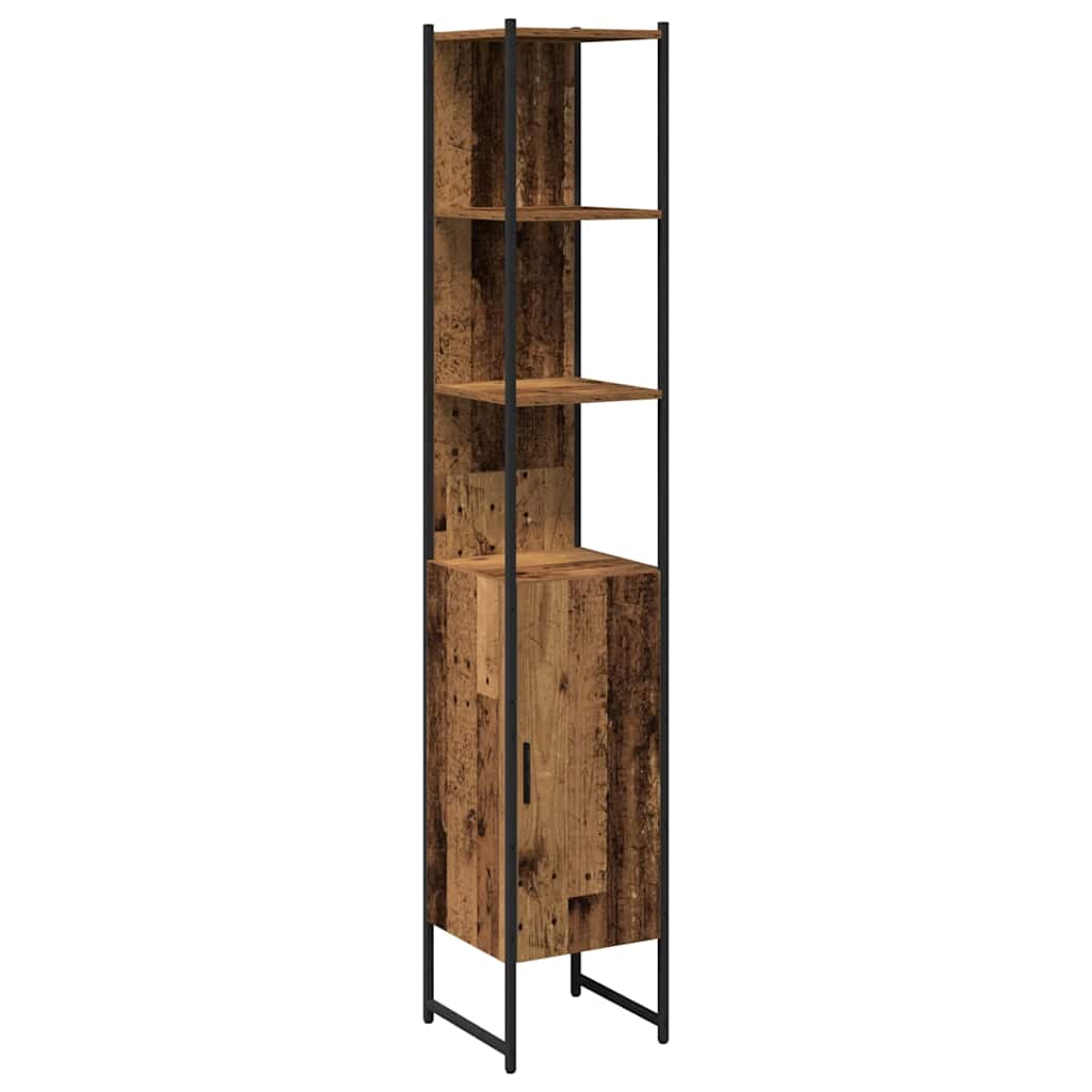 Badkamermeubelset met plank 4 pcs Oud Hout Bewerkt hout is nu te koop bij PeponiXL, paradijselijk wonen!
