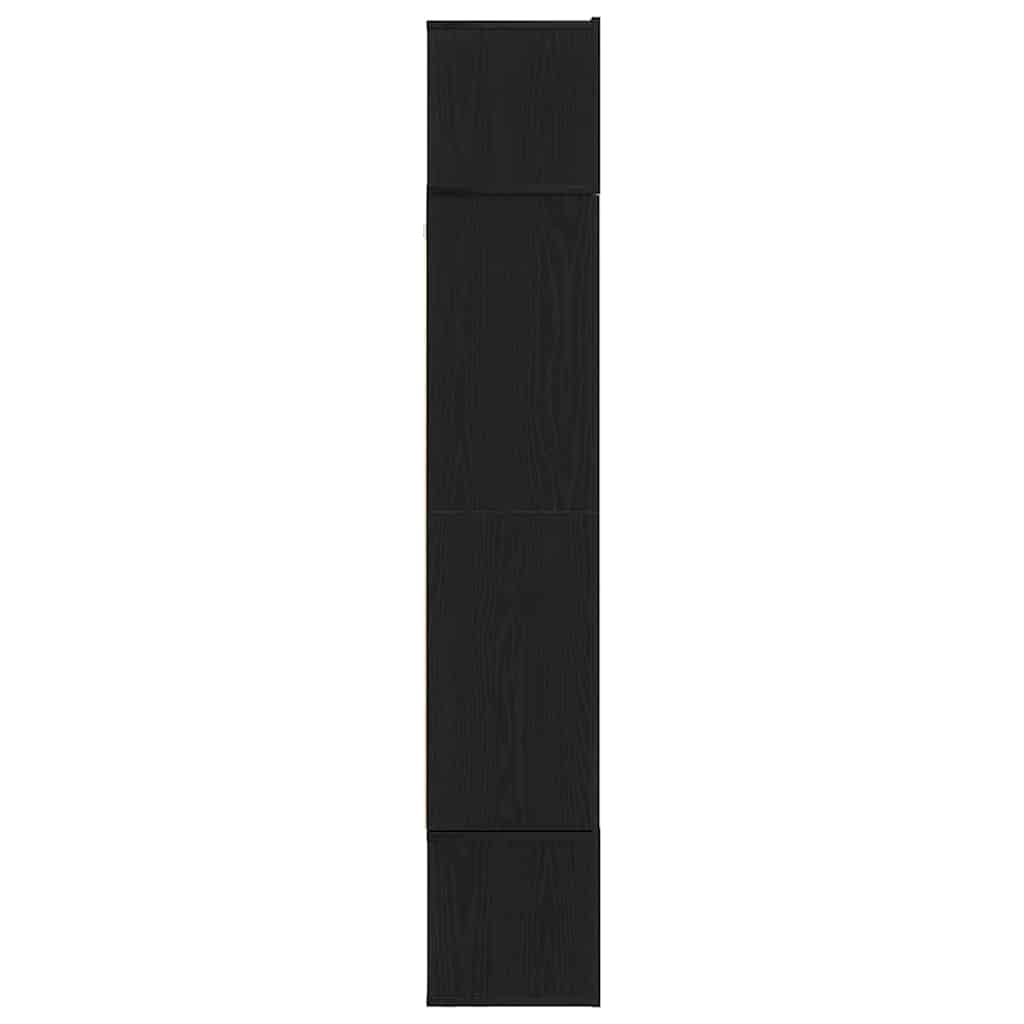 Tv-meubelset Wandgemonteerd 9 pcs Zwart Eiken Bewerkt hout is nu te koop bij PeponiXL, paradijselijk wonen!