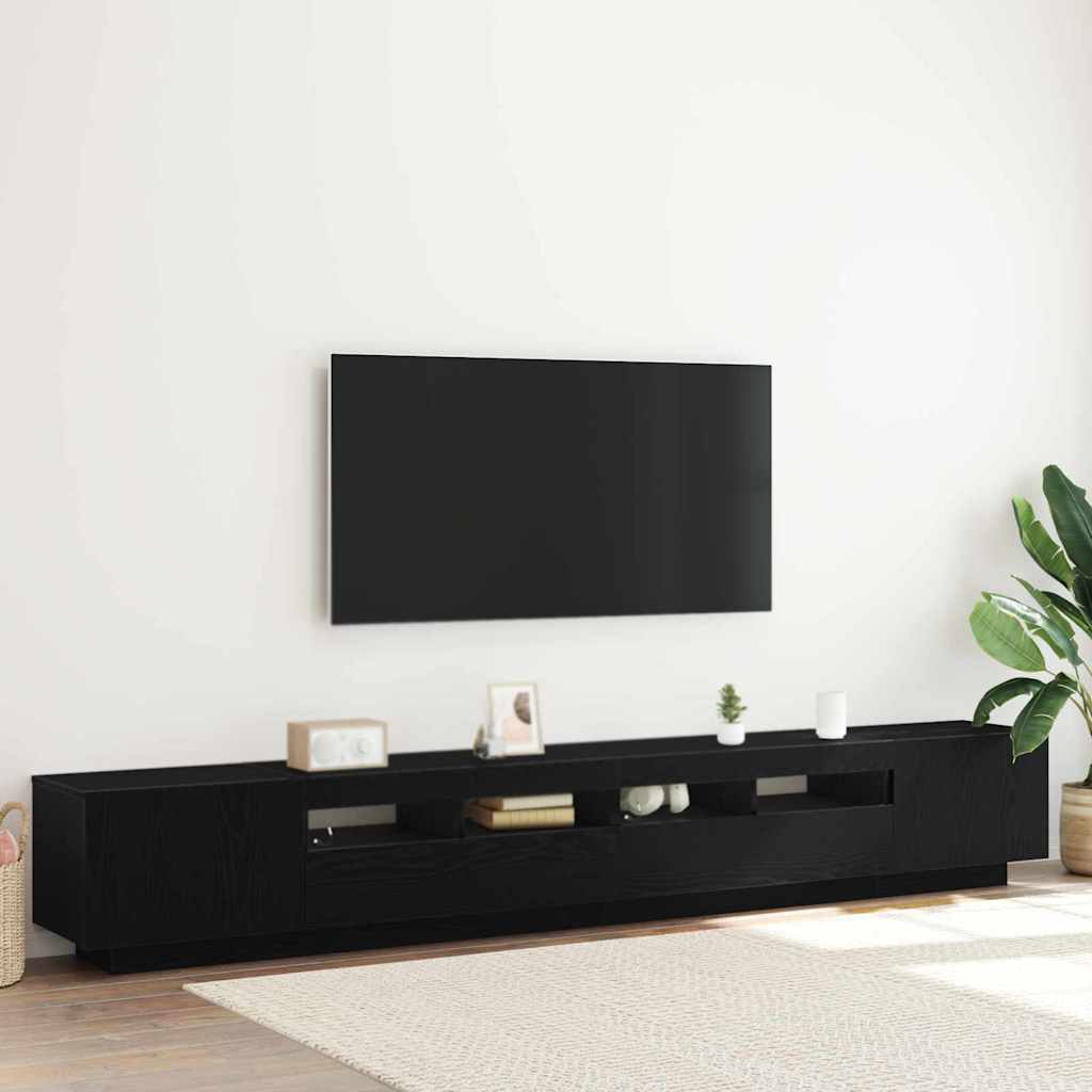 Tv-meubelset 3 pcs Zwart 260 x 35 x 40 cm Bewerkt hout is nu te koop bij PeponiXL, paradijselijk wonen!