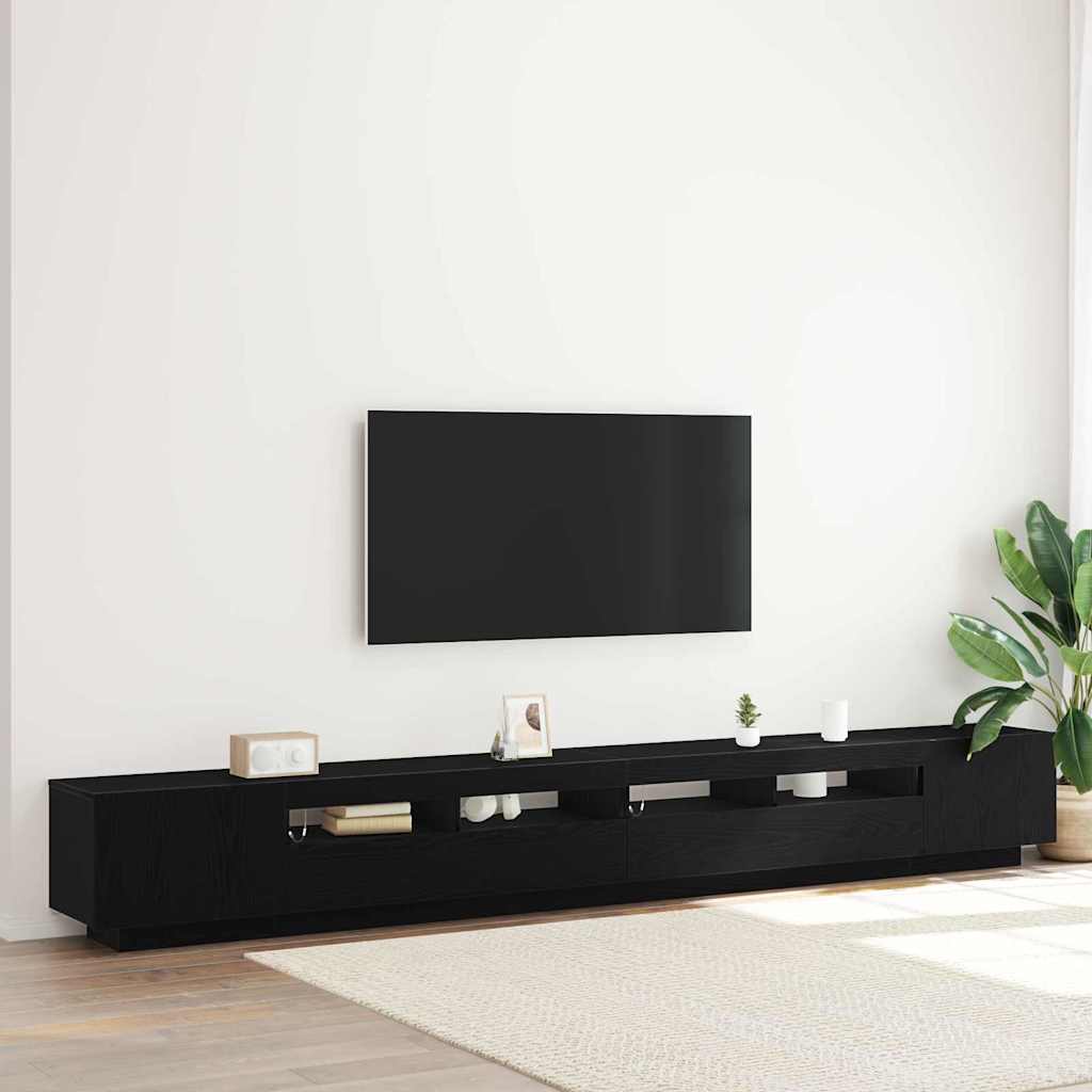 Tv-meubelset 3 pcs Zwart 300 x 35 x 40 cm Bewerkt hout is nu te koop bij PeponiXL, paradijselijk wonen!