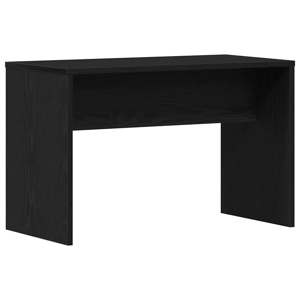 Make-up tafel set met LED 4 pcs Zwart Eiken Bewerkt hout