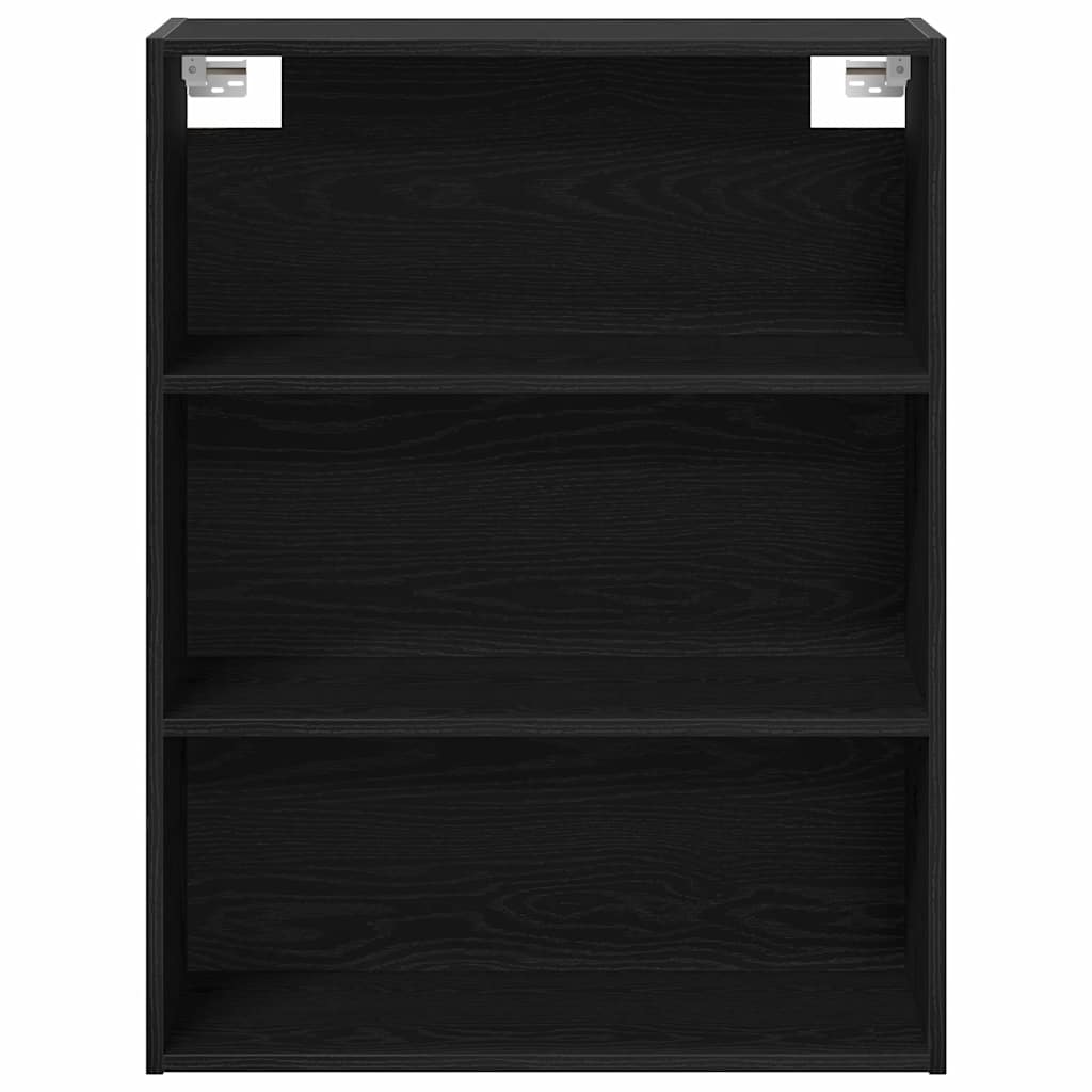 Hoge kast 2 pcs Zwart Eiken Bewerkt hout is nu te koop bij PeponiXL, paradijselijk wonen!