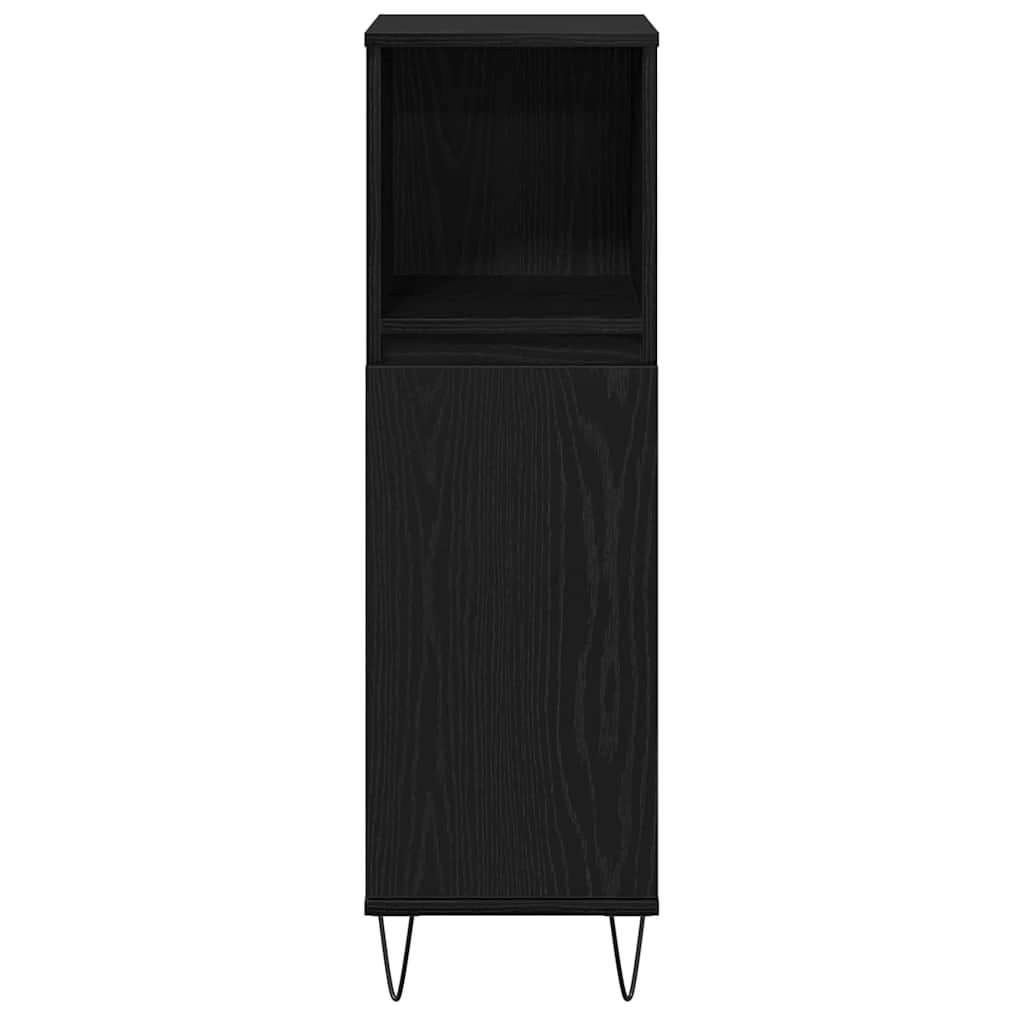 Badkamermeubelset met lade 3 pcs Zwart Eiken 30 x 30 x 190 cm is nu te koop bij PeponiXL, paradijselijk wonen!