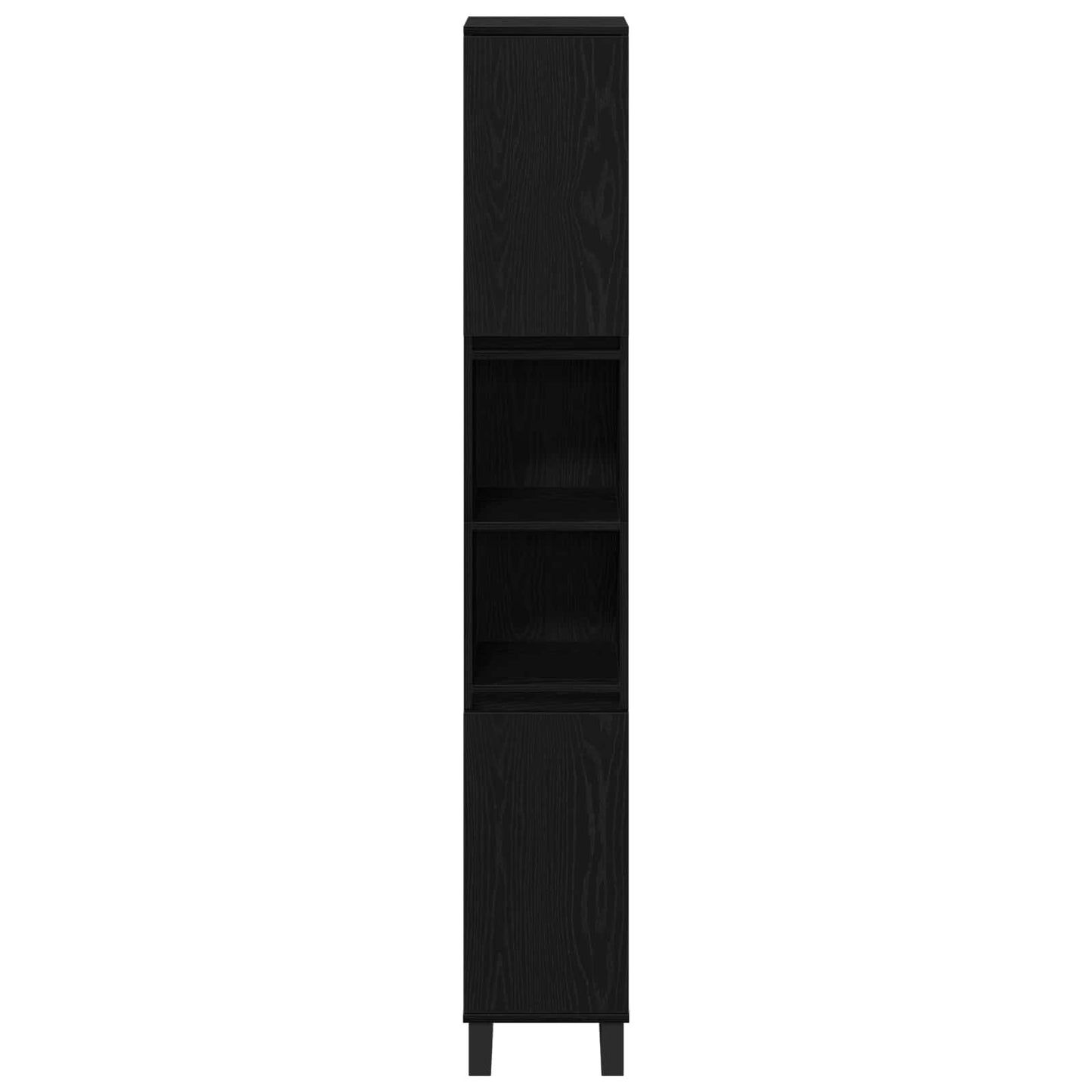 Badkamermeubelset 3 pcs Zwart Eiken Geperst Hout en Metaal is nu te koop bij PeponiXL, paradijselijk wonen!