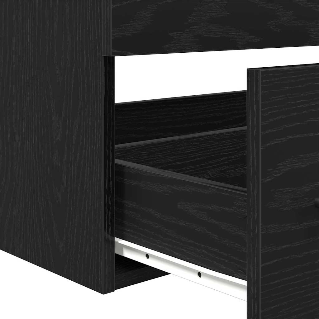 Badkamertenk te kast met lade Wandgemonteerd 3 pcs Zwart Eiken is nu te koop bij PeponiXL, paradijselijk wonen!