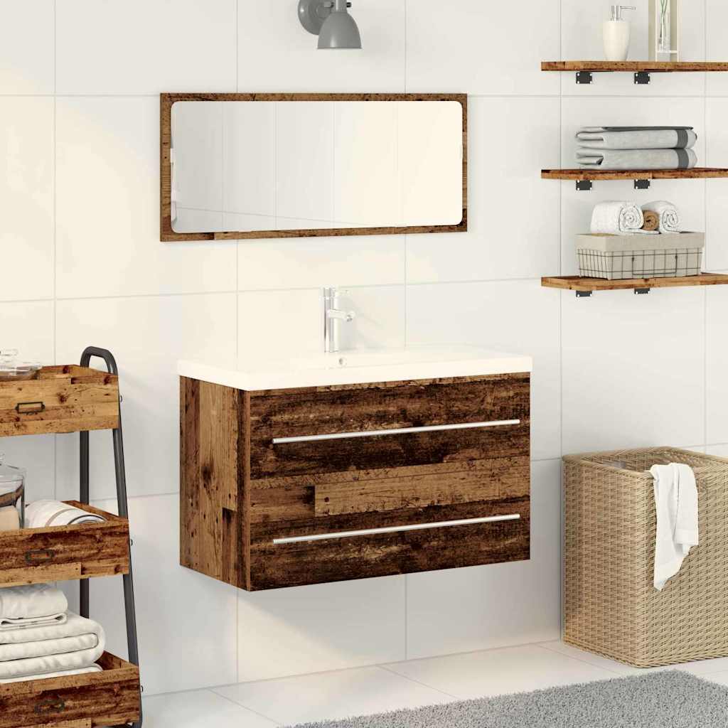 Badkamertenk te kast met lade Oud Hout 80 x 38,5 x 48 cm is nu te koop bij PeponiXL, paradijselijk wonen!