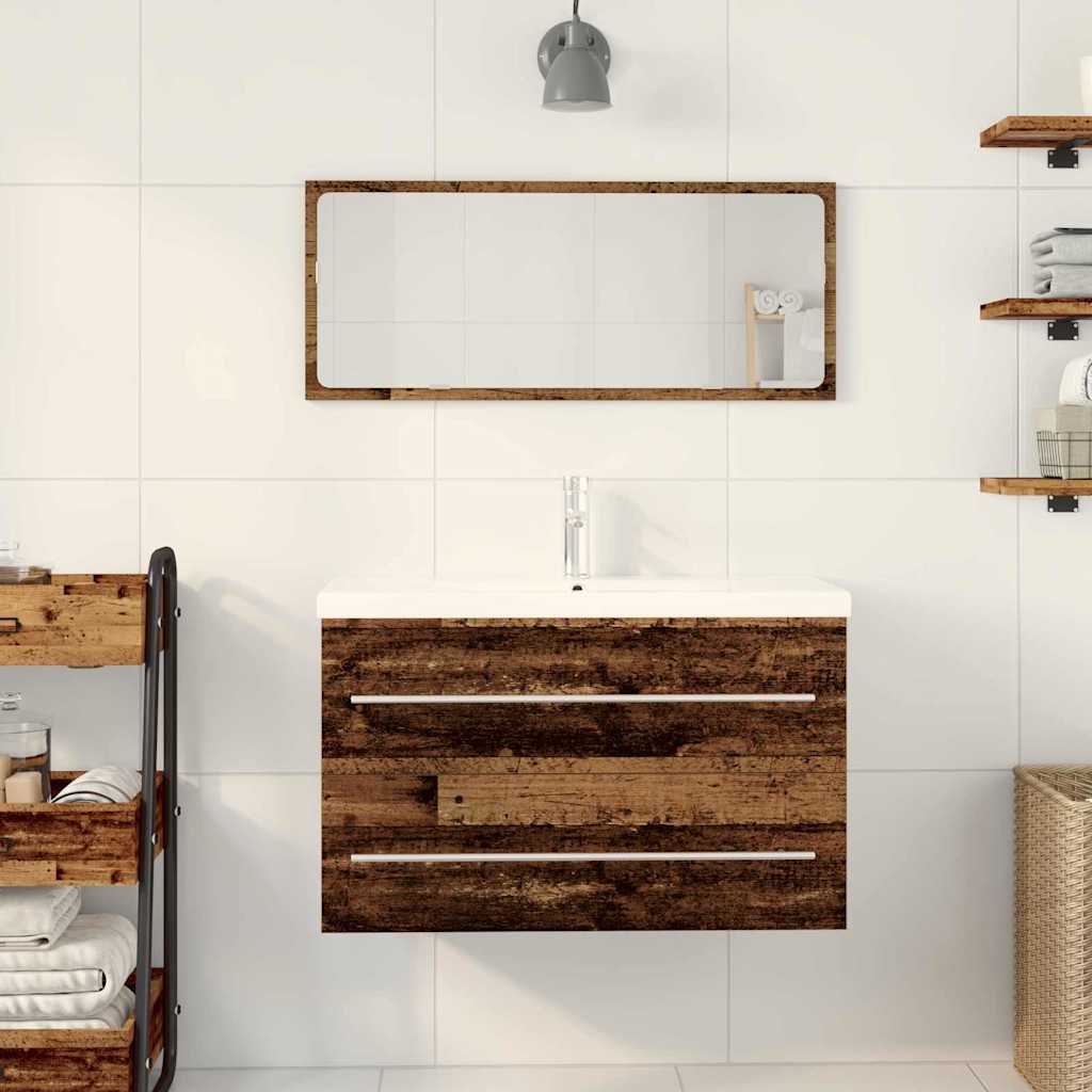 Badkamertenk te kast met lade Oud Hout 80 x 38,5 x 48 cm is nu te koop bij PeponiXL, paradijselijk wonen!