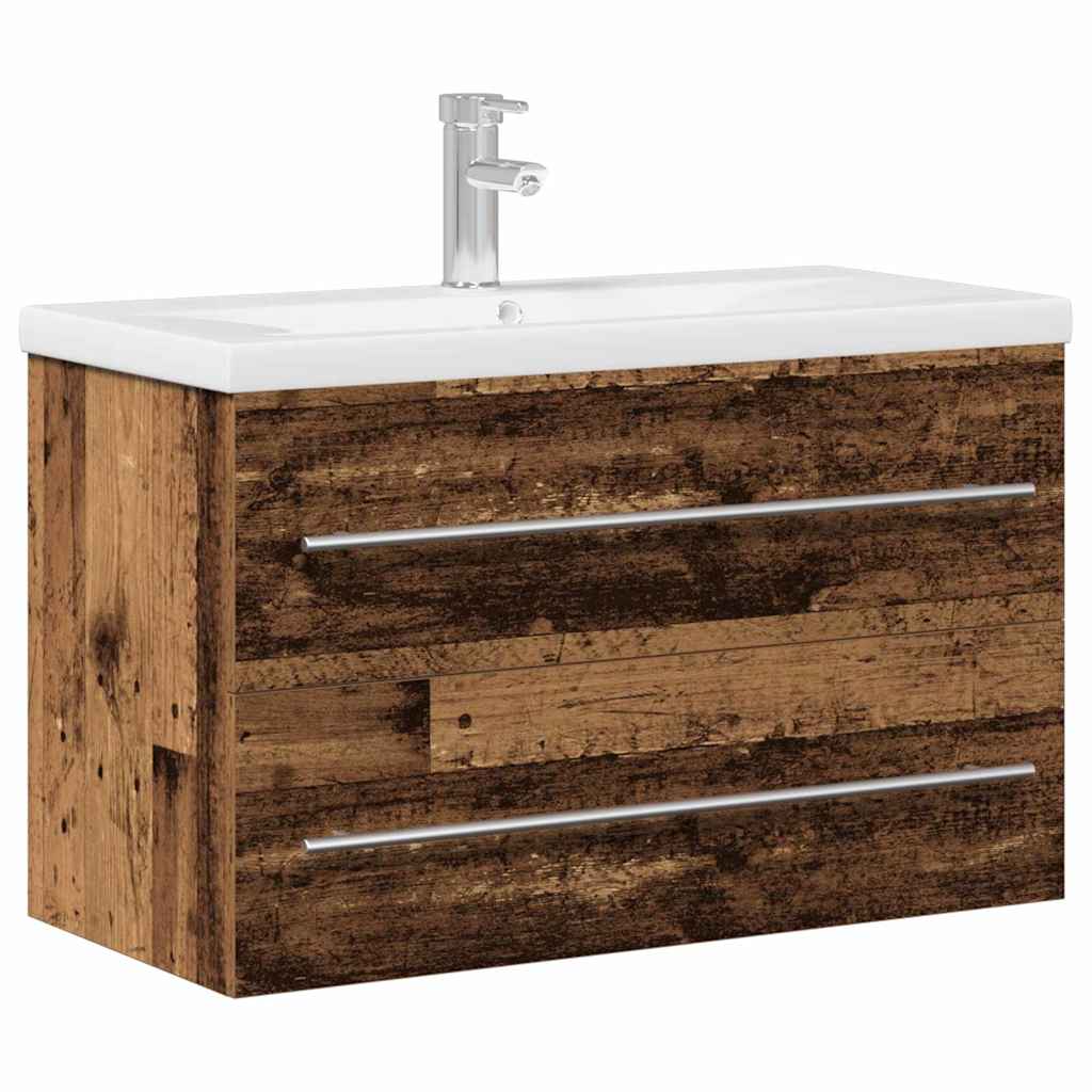 Badkamertenk te kast met lade Oud Hout 80 x 38,5 x 48 cm is nu te koop bij PeponiXL, paradijselijk wonen!