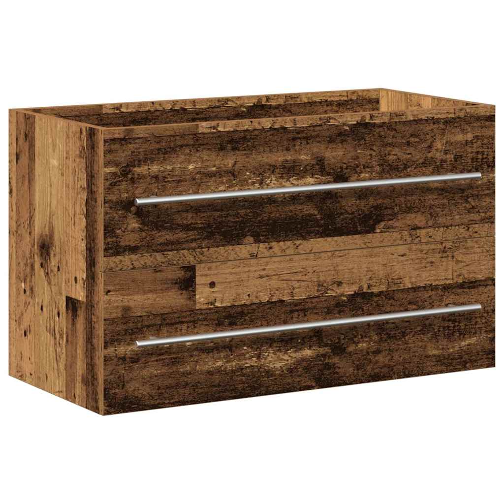 Badkamertenk te kast met lade Oud Hout 80 x 38,5 x 48 cm is nu te koop bij PeponiXL, paradijselijk wonen!