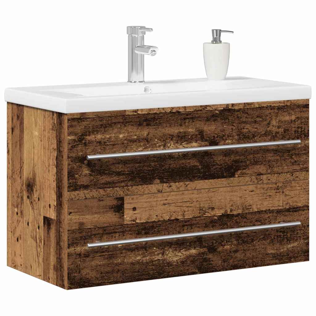 Badkamertenk te kast met lade Oud Hout 80 x 38,5 x 48 cm is nu te koop bij PeponiXL, paradijselijk wonen!
