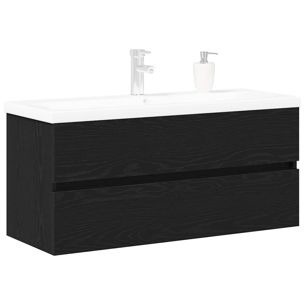 Badkamertenk te kast Zwart Eiken 100 x 39 x 62 cm Bewerkt hout is nu te koop bij PeponiXL, paradijselijk wonen!