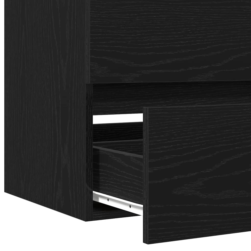 Badkamertenk te kast Zwart Eiken 90 x 39 x 62 cm Bewerkt hout is nu te koop bij PeponiXL, paradijselijk wonen!
