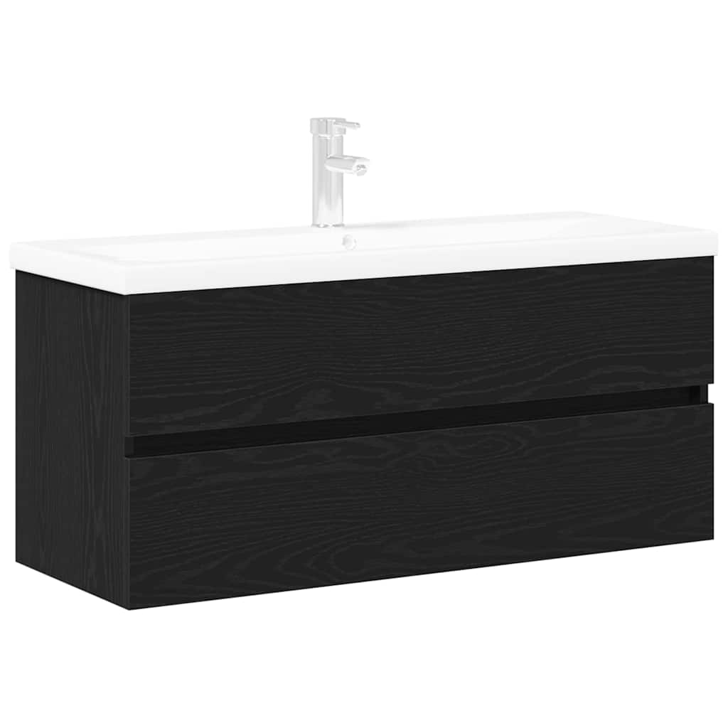 Badkamertenk te kast Zwart Eiken 90 x 39 x 62 cm Bewerkt hout is nu te koop bij PeponiXL, paradijselijk wonen!