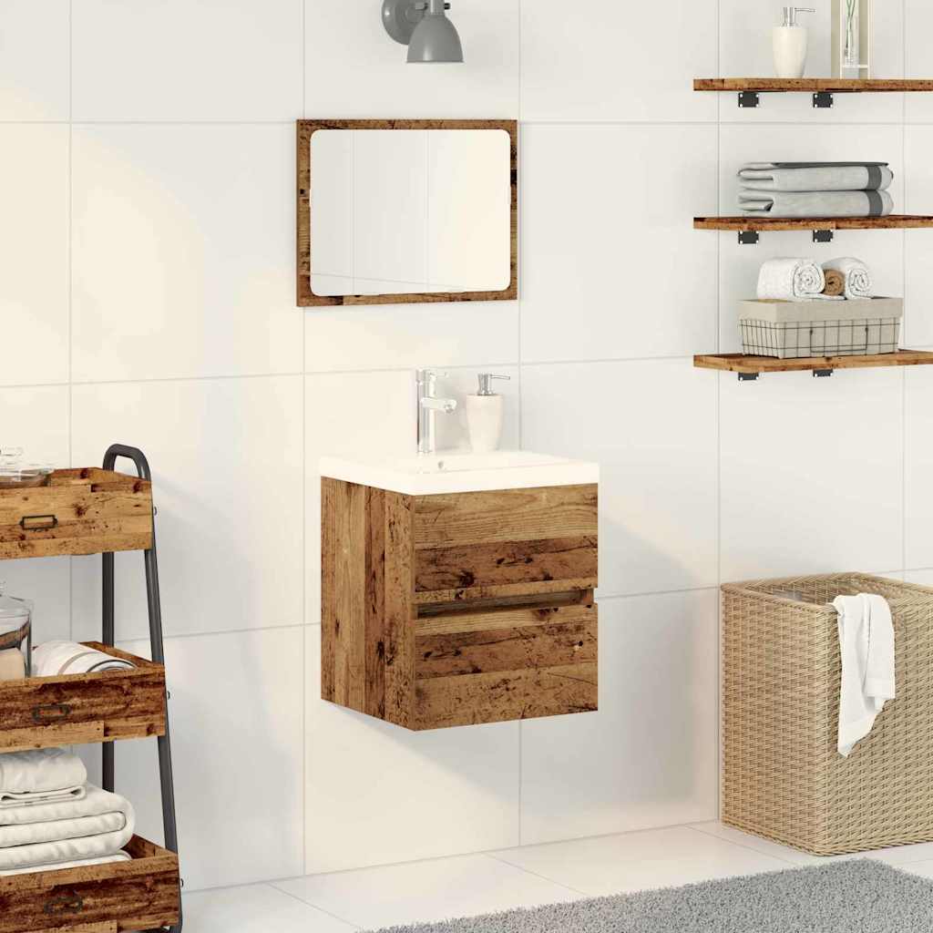 Badkamertenk te kast Zwart Eiken 41 x 39 x 62 cm Bewerkt hout is nu te koop bij PeponiXL, paradijselijk wonen!