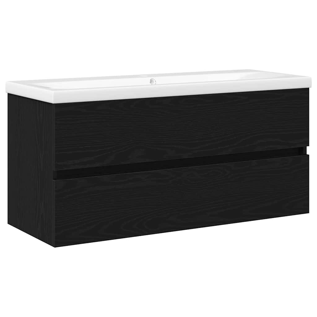 Badkamertenk te kast Zwart Eiken 100 x 39 x 62 cm Bewerkt hout is nu te koop bij PeponiXL, paradijselijk wonen!