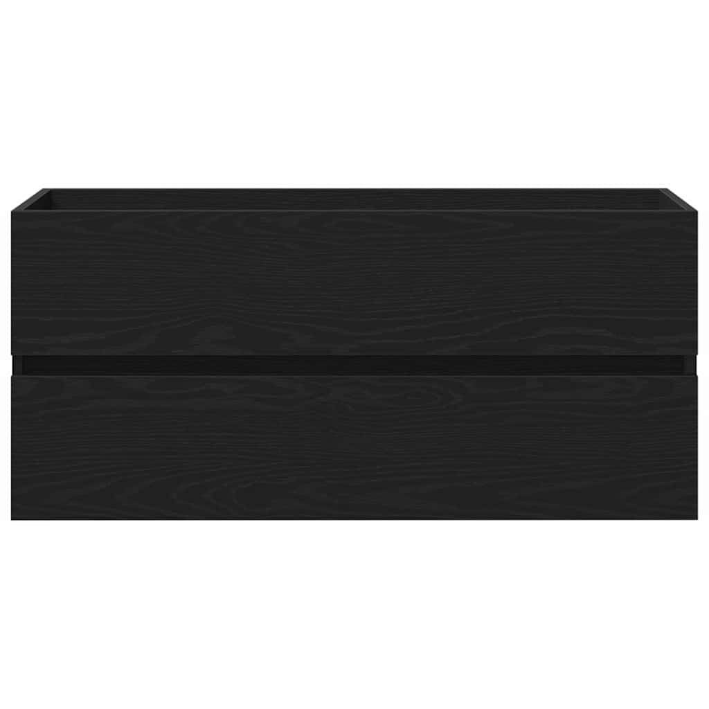 Badkamertenk te kast Zwart Eiken 100 x 39 x 62 cm Bewerkt hout is nu te koop bij PeponiXL, paradijselijk wonen!