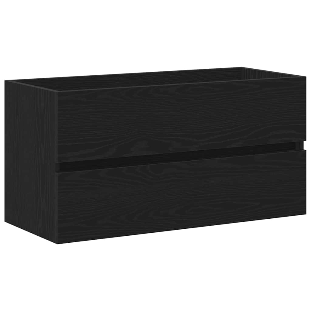 Badkamertenk te kast Zwart Eiken 90 x 39 x 62 cm Bewerkt hout is nu te koop bij PeponiXL, paradijselijk wonen!