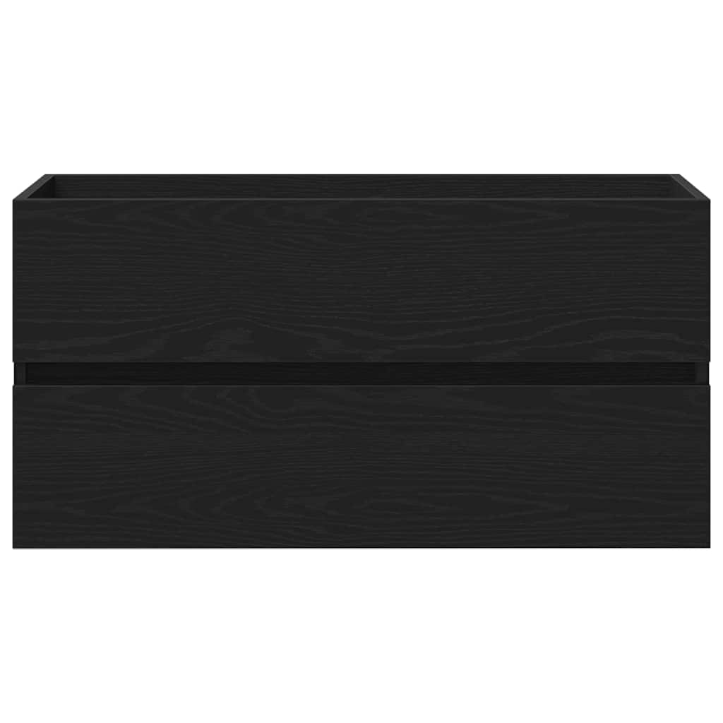 Badkamertenk te kast Zwart Eiken 90 x 39 x 62 cm Bewerkt hout is nu te koop bij PeponiXL, paradijselijk wonen!