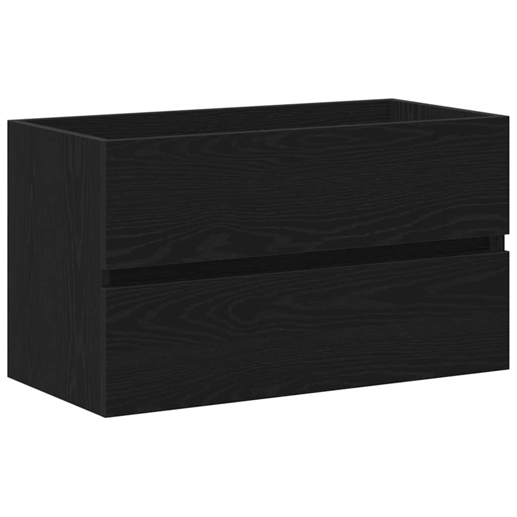 Badkamertenk te kast Zwart Eiken 80 x 39 x 62 cm Bewerkt hout is nu te koop bij PeponiXL, paradijselijk wonen!