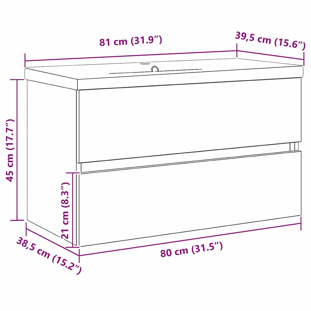 Badkamertenk te kast Zwart Eiken 80 x 39 x 62 cm Bewerkt hout is nu te koop bij PeponiXL, paradijselijk wonen!