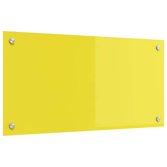 Keukenachterwand Geel 80 x 40 cm gehard glas is nu te koop bij PeponiXL, paradijselijk wonen!