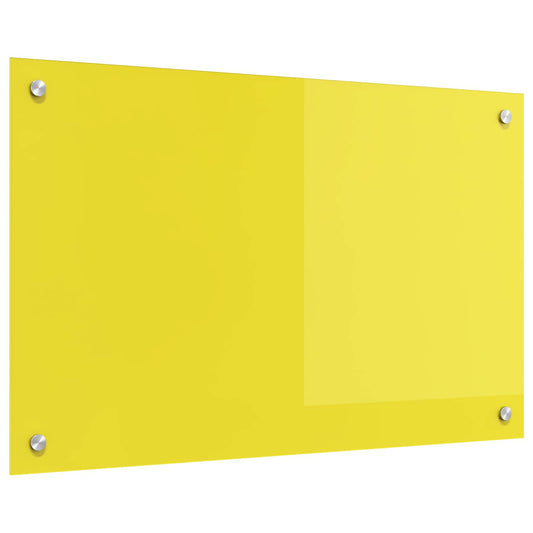 Keuken Achterwand Geel 80 x 50 x 0,6 cm gehard glas is nu te koop bij PeponiXL, paradijselijk wonen!