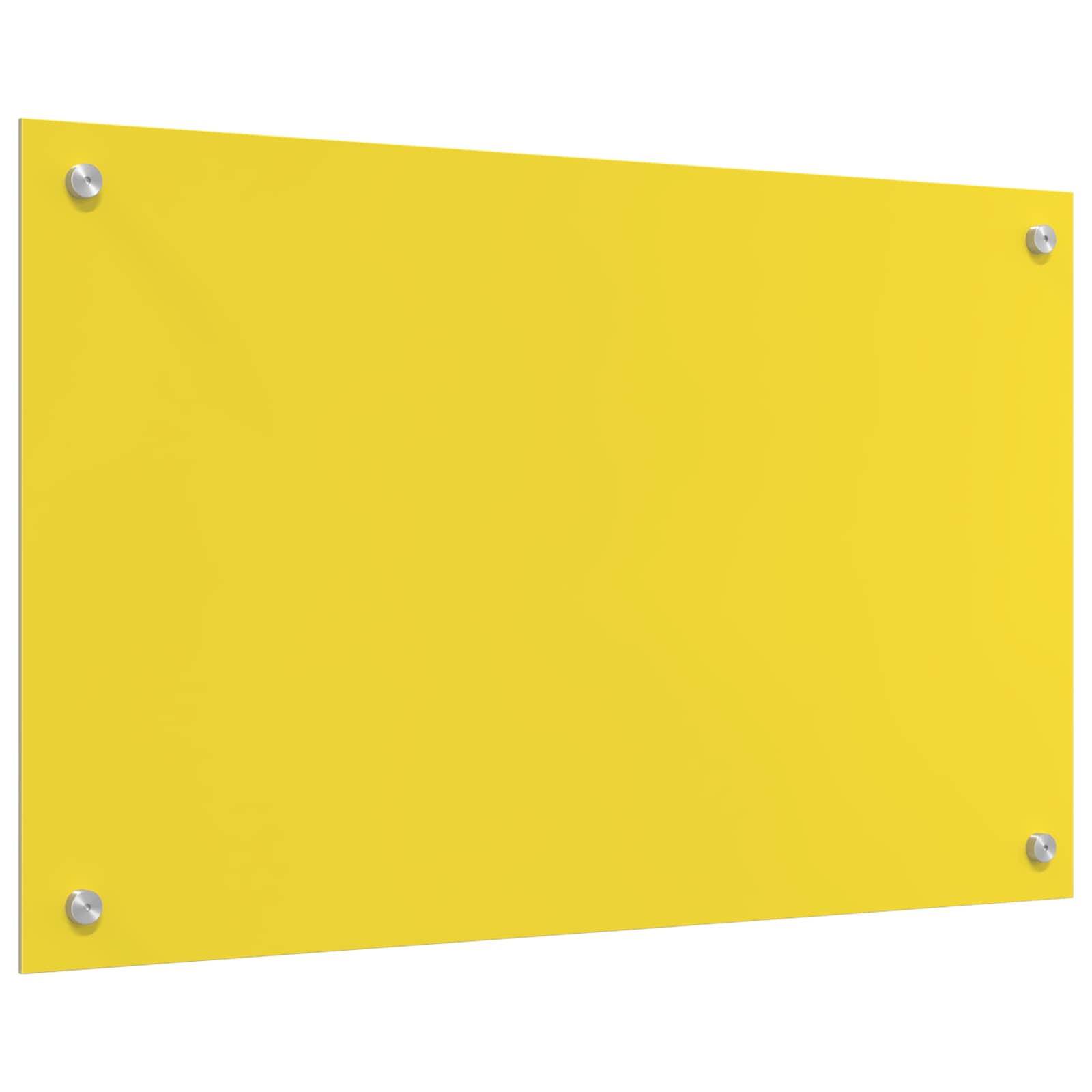 Keukenachterwand Geel 80 x 50 cm gehard glas is nu te koop bij PeponiXL, paradijselijk wonen!