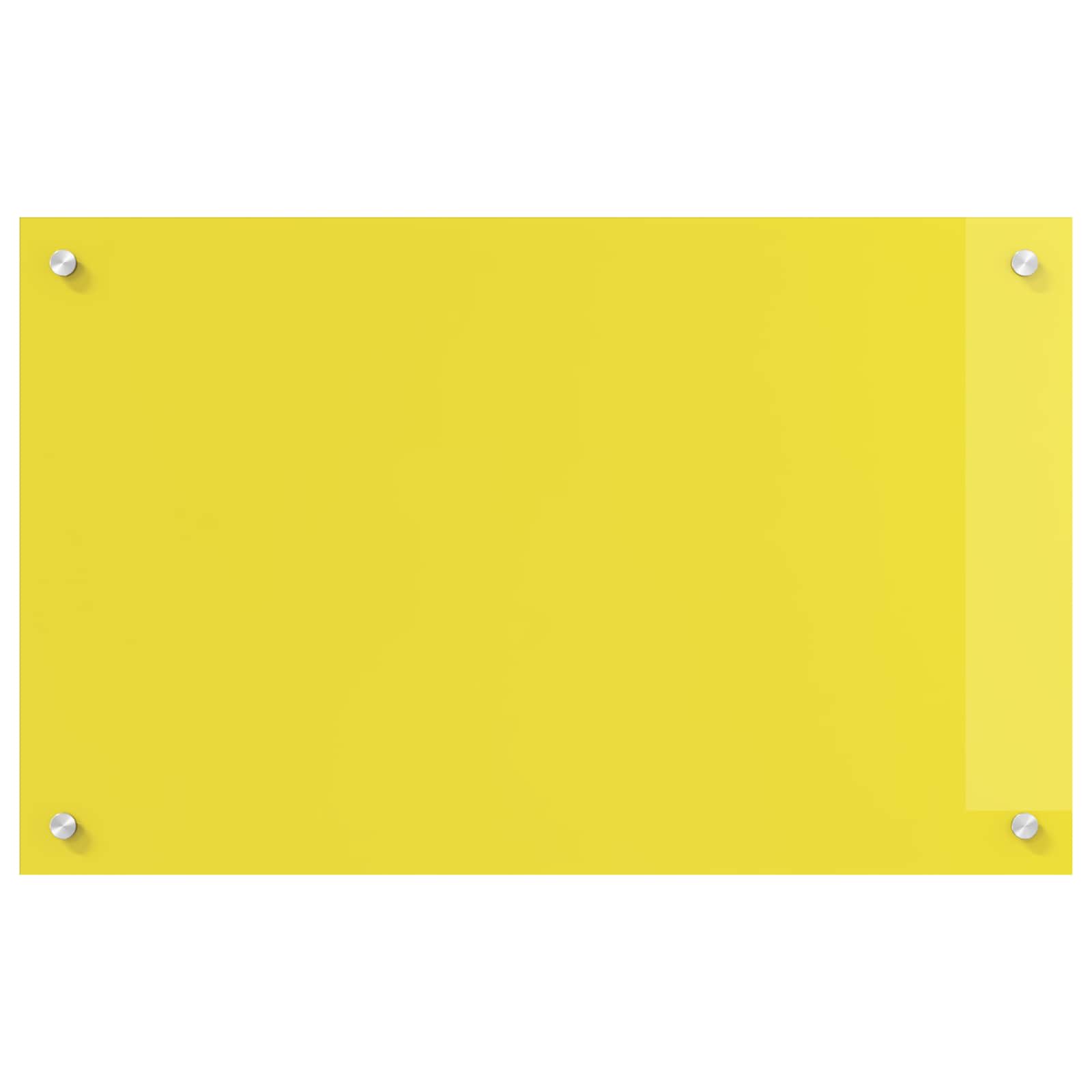 Keukenachterwand Geel 80 x 50 cm gehard glas is nu te koop bij PeponiXL, paradijselijk wonen!